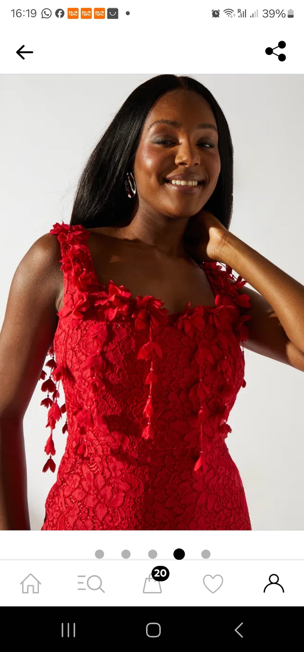 Coast Floral Shoulder Detail Lace Midi Dress | Size 12