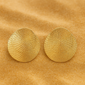 Orbit Textured Double Disc Earrings – Gold